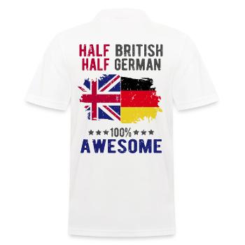 Halb Brite Halb Deutscher - Männer Poloshirt - Weiß - Hinten - Kai (181cm)