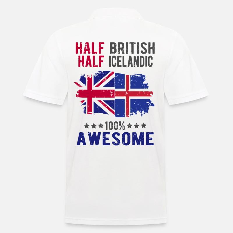 Half British Half Icelander - Men's Polo Shirt - white