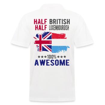 Moitié britannique moitié luxembourgeois - Polo Homme - blanc - Dos - Kai (181cm)