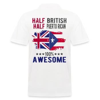 Moitié britannique moitié portoricain - Polo Homme - blanc - Dos - Kai (181cm)