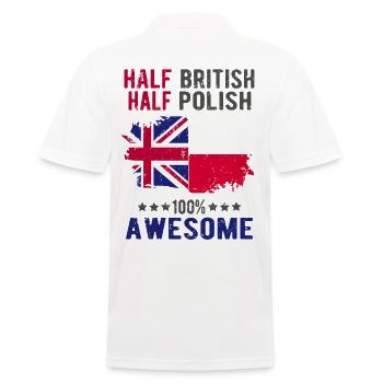 Halb Brite Halb Singapurer - Männer Poloshirt - Weiß - Hinten - Kai (181cm)