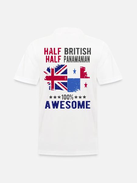 Half British Half Panama - Men's Polo Shirt - white