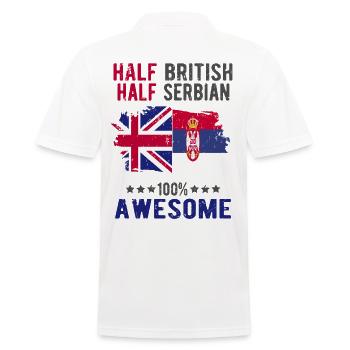 Moitié britannique moitié serbe - Polo Homme - blanc - Dos - Kai (181cm)