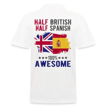 Moitié britannique moitié espagnole - Polo Homme - blanc - Dos - Kai (181cm)