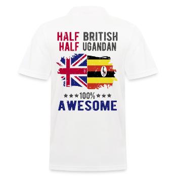 Halb Brite Halb Ugander - Männer Poloshirt - Weiß - Hinten - Kai (181cm)