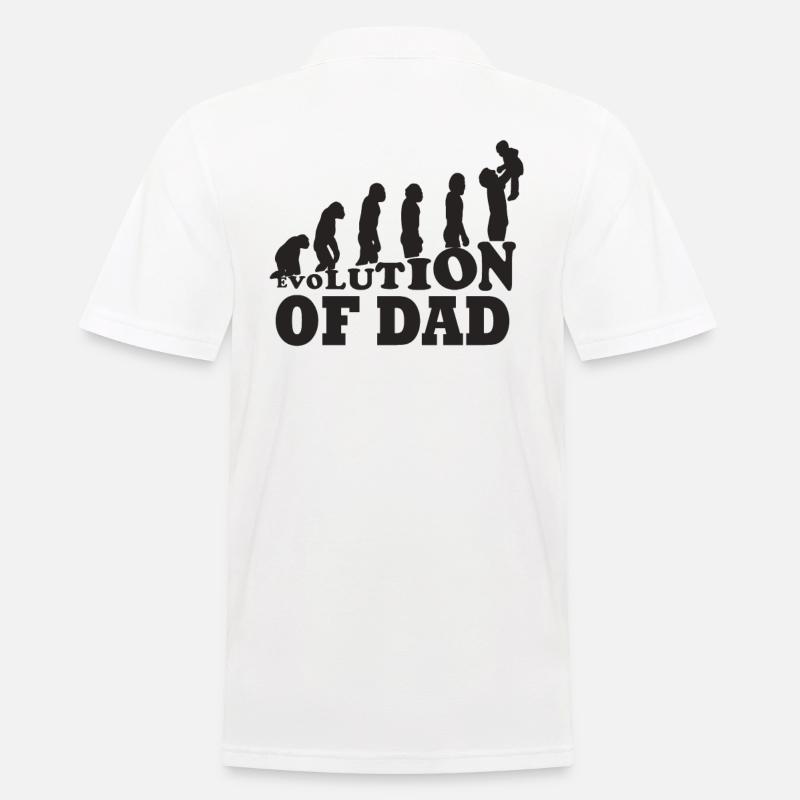 Papa Papa Evolution Papa Papa Idée Cadeau - Polo Homme - blanc