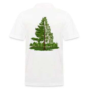 Et dans la forêt je vais perdre mon esprit et trouver - Polo Homme - blanc - Dos - Kai (181cm)