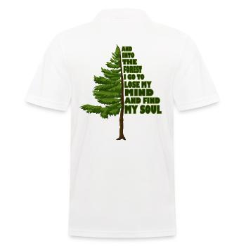 Mountaineer Hiker Forest lovers Nature lovers - Men's Polo Shirt - white - Back - Kai (181cm)