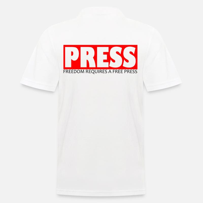 Regalo stampa per giornalisti e giornalisti - Polo da uomo - bianco
