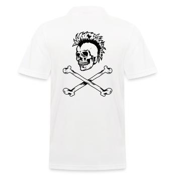 Crâne Crâne Mort Créature Dark Horror Occulte - Polo Homme - blanc - Dos - Kai (181cm)