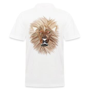 lion White brown - Männer Poloshirt - Weiß - Hinten - Kai (181cm)