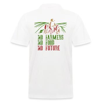 Pas d'agriculteurs Pas de nourriture Pas de futur agriculteur - Polo Homme - blanc - Dos - Kai (181cm)