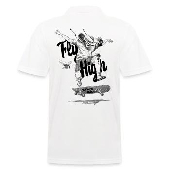 Skate skating skater sk8 skateing - Men's Polo Shirt - white - Back - Kai (181cm)