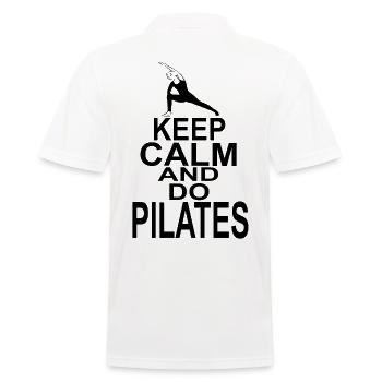 Gardez votre calme et faites du Pilates - Polo Homme - blanc - Dos - Kai (181cm)