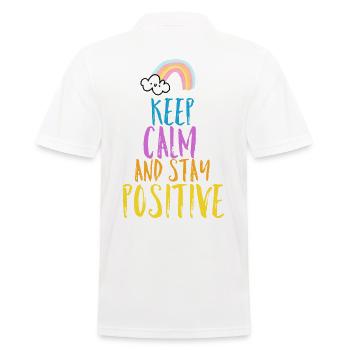 Positive saying - Men's Polo Shirt - white - Back - Kai (181cm)