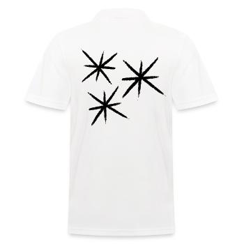 Sterne - Männer Poloshirt - Weiß - Hinten - Kai (181cm)