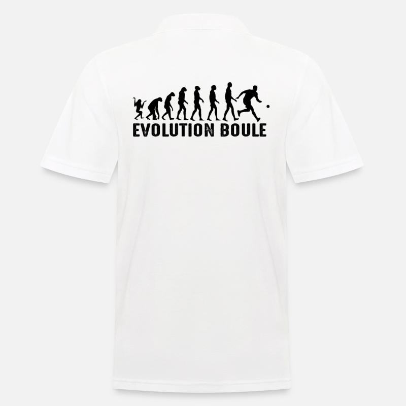 Boule Evolution Boulespieler Petanque Geschenk - Männer Poloshirt - Weiß