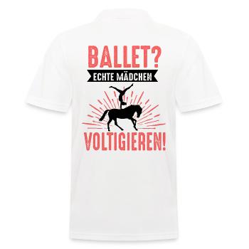 Voltigieren Voltigier Volti Pferdesport Reitsport - Männer Poloshirt - Weiß - Hinten - Kai (181cm)