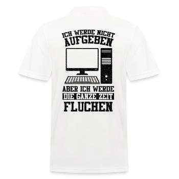Admin Softwareentwickler Informatik Lustige Sprüch - Männer Poloshirt - Weiß - Hinten - Kai (181cm)
