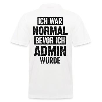 Admin Informatik Student Lustige Sprüche - Männer Poloshirt - Weiß - Hinten - Kai (181cm)