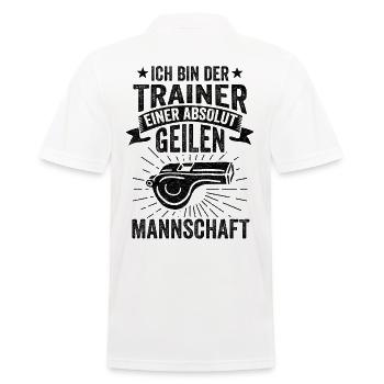 Trainer Lehrmeister Coach Mentor Teamleitung Gesch - Männer Poloshirt - Weiß - Hinten - Kai (181cm)