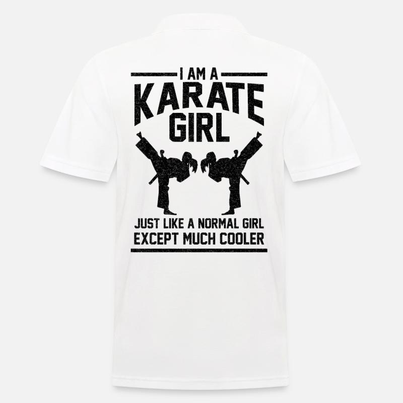 Karate Mädchen Geschenk - Männer Poloshirt - Weiß