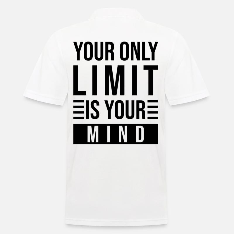 Mindset Spruch Limit Denken - Männer Poloshirt - Weiß