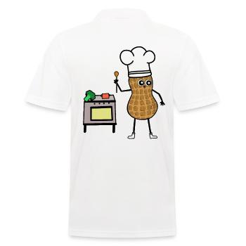 Peanut Cooking Cooking Kitchen Cookhobby Hobby Chef - Men's Polo Shirt - white - Back - Kai (181cm)