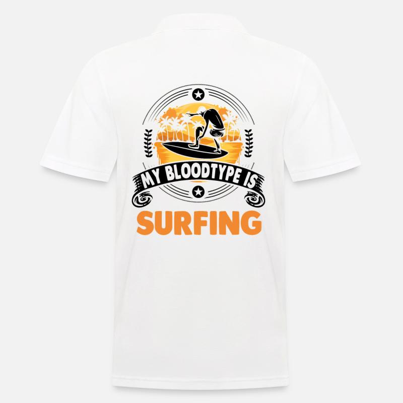 Surfen Surf Surfer Geschenk - Männer Poloshirt - Weiß