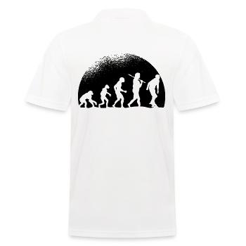 Evolution Rollschuh - Männer Poloshirt - Weiß - Hinten - Kai (181cm)