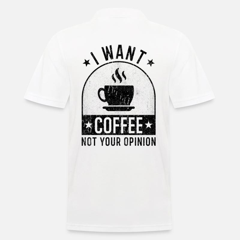 Kaffee Spruch lustig Kaffee Geschenke - Männer Poloshirt - Weiß