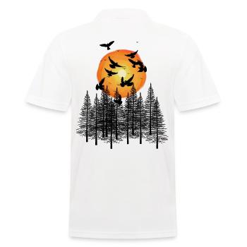 Wald Wildnis Natur Naturliebhaber Ökologie Vögel - Männer Poloshirt - Weiß - Hinten - Kai (181cm)