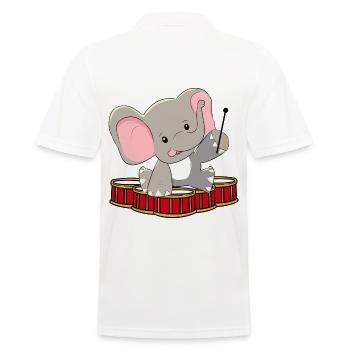 Xmas Baby Play Drum Noise Screaming Drum - Men's Polo Shirt - white - Back - Kai (181cm)