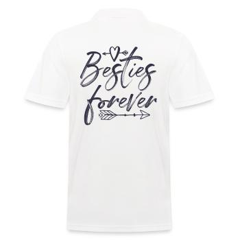 Besties forever - Männer Poloshirt - Weiß - Hinten - Kai (181cm)