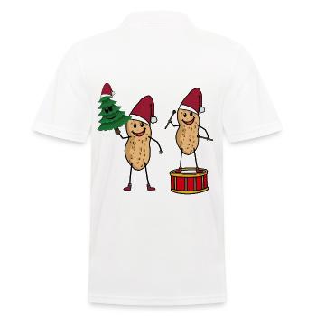 Santa Claus Peanut Christmas Tree Xmas Christmas - Men's Polo Shirt - white - Back - Kai (181cm)