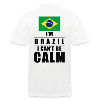 Brasilianer Spruch - Männer Poloshirt - Weiß - Hinten - Kai (181cm)