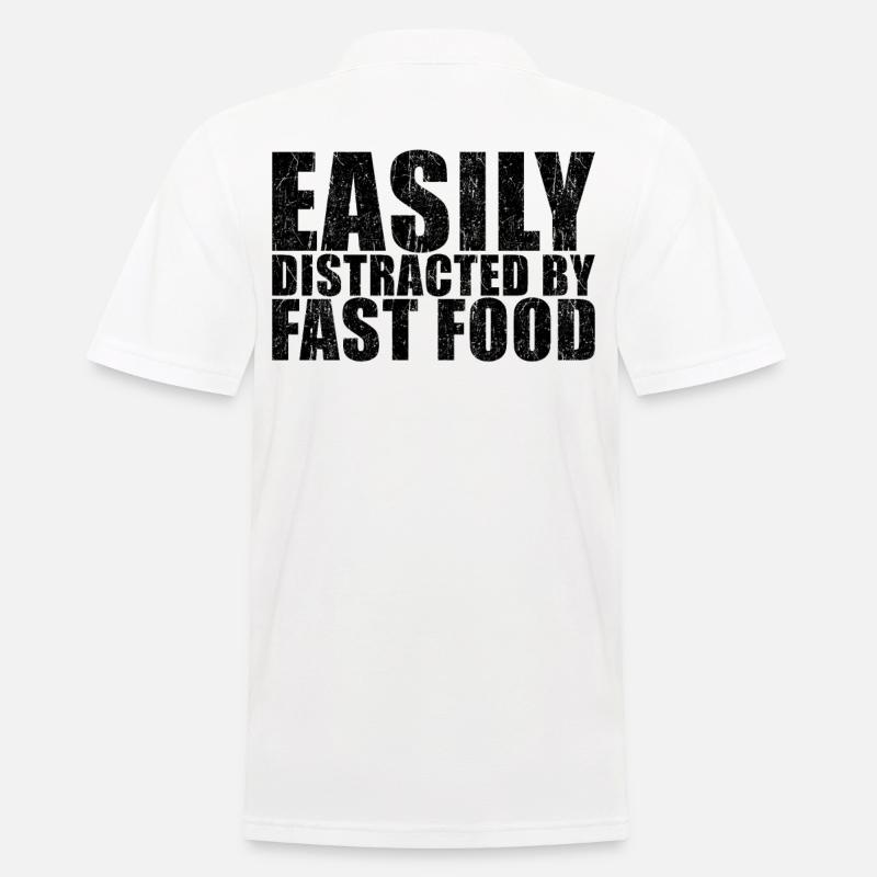 Fast Food Spruch - Männer Poloshirt - Weiß
