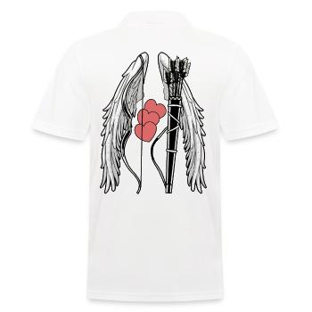 Schütze Pfeil Bogen Jagt Jäger Bogenschütze Liebe - Männer Poloshirt - Weiß - Hinten - Kai (181cm)