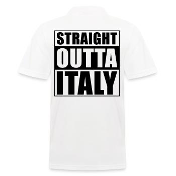 Straight outta Italy - Men's Polo Shirt - white - Back - Kai (181cm)