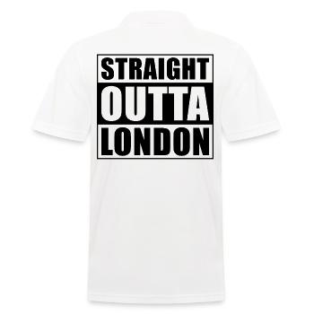 Straight outta Londres - Polo Homme - blanc - Dos - Kai (181cm)