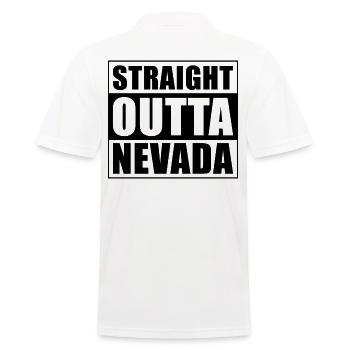 Straight outta Nevada - Men's Polo Shirt - white - Back - Kai (181cm)