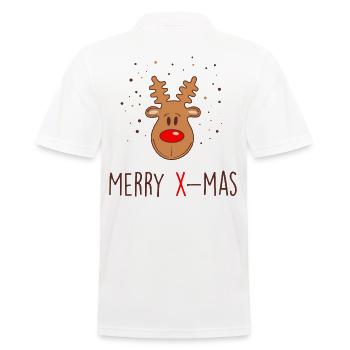 Renne Joyeux Noël - Humour de Noël - Polo Homme - blanc - Dos - Kai (181cm)