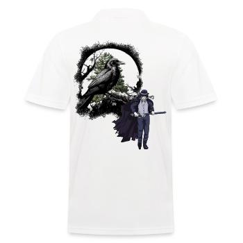 Horror Halloween Rabe Schwertkämpfer Krähe Dark - Männer Poloshirt - Weiß - Hinten - Kai (181cm)