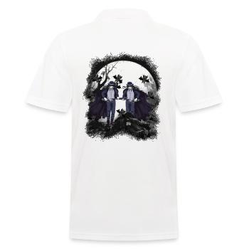 Horror Halloween Fledermäuse Kämpfer Schwert - Männer Poloshirt - Weiß - Hinten - Kai (181cm)