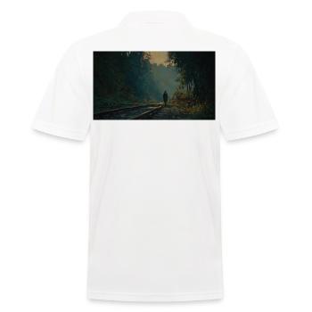 Scène épique près de la voie ferrée - Polo Homme - blanc - Dos - Kai (181cm)