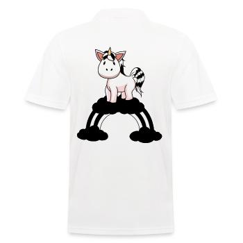 Licorne noire blanche Fantastique Fictional Animals Fable - Polo Homme - blanc - Dos - Kai (181cm)