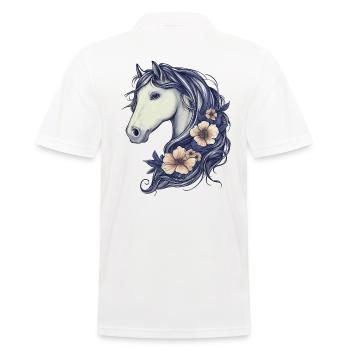 Süßes Pferd - Männer Poloshirt - Weiß - Hinten - Kai (181cm)