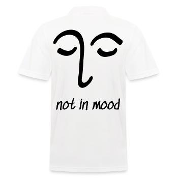 Face Not in Mood Drawing Eye Gift - Men's Polo Shirt - white - Back - Kai (181cm)