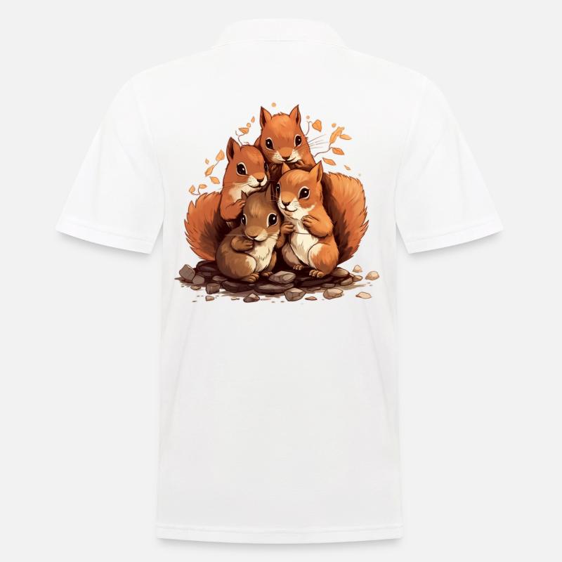 Eichhörnchen - Männer Poloshirt - Weiß