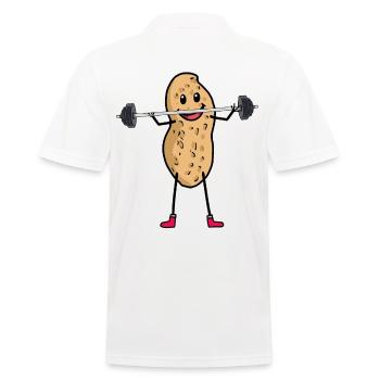 Peanut Peanuts Bodybuilder Sports - Men's Polo Shirt - white - Back - Kai (181cm)